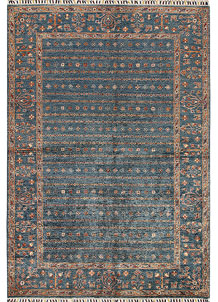 Light Slate Grey Kazak 5' 6 x 8' 2 - No. 68050