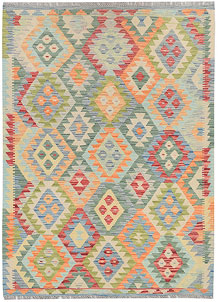 Multi Colored Kilim 4' 1 x 5' 9 - No. 68173