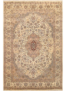 Blanched Almond Isfahan 6' 7 x 10' - SKU 68456