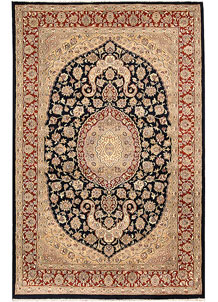 Black Isfahan 4' 7 x 7' 1 - SKU 68497