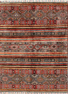 Multi Colored Kazak 4' 8 x 6' 4 - No. 68803