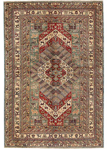 Multi Colored Kazak 5' 6 x 8' 1 - No. 69028