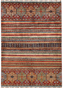 Multi Colored Kazak 5' x 6' 10 - No. 69327