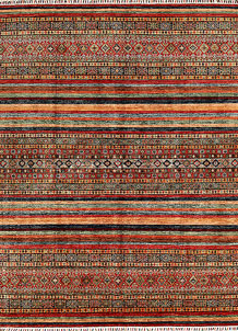 Multi Colored Kazak 8' 2 x 10' 1 - No. 69340