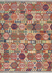Multi Colored Kilim 6' 8 x 8' 8 - SKU 69642