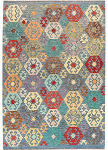 Multi Colored Kilim 6' 8 x 9' 7 - SKU 69643