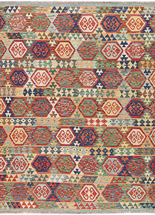 Multi Colored Kilim 6' 9 x 8' 6 - SKU 69645