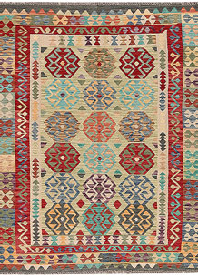 Multi Colored Kilim 5' 11 x 7' 5 - SKU 69683