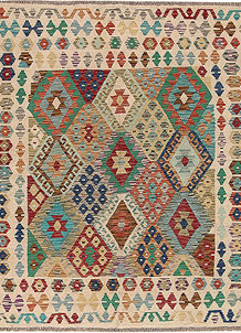 Multi Colored Kilim 6' 9 x 6' 8 - SKU 69690