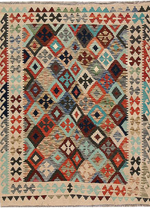 Multi Colored Kilim 5' 9 x 7' 5 - SKU 69716