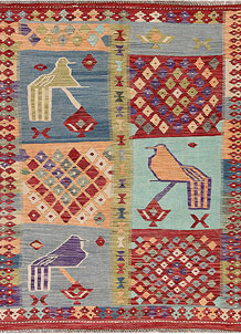 Multi Colored Kilim 4' 11 x 6' 4 - SKU 69736