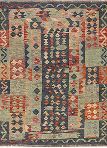 Multi Colored Kilim 5' x 6' 4 - SKU 69746
