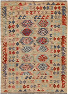 Multi Colored Kilim 4' 10 x 6' 5 - SKU 69753