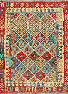 Multi Colored Kilim 4' 11 x 6' 4 - SKU 69755