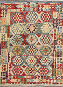 Multi Colored Kilim 5' 3 x 6' 4 - SKU 69756