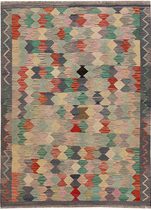 Multi Colored Kilim 4' 10 x 6' 5 - SKU 69774