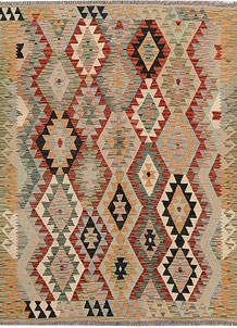 Multi Colored Kilim 5' 3 x 6' 10 - SKU 69779