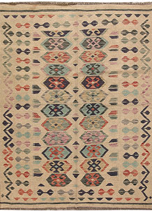 Multi Colored Kilim 4' 10 x 6' 6 - SKU 69780
