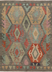 Multi Colored Kilim 4' 9 x 6' 4 - SKU 69785
