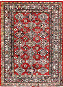 Firebrick Kazak 4' 11 x 6' 8 - SKU 69851