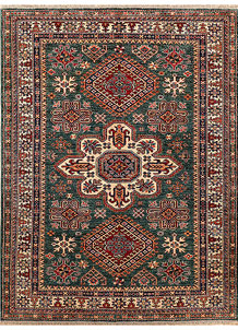 Teal Kazak 4' 11 x 6' 5 - SKU 69963