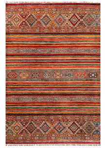 Multi Colored Kazak 6' 9 x 9' 10 - SKU 70002