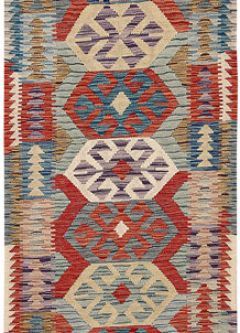 Multi Colored Kilim 2' 7 x 12' 11 - SKU 70057