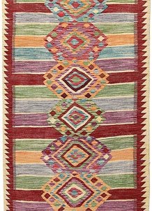 Multi Colored Kilim 3' 6 x 12' 8 - SKU 70101