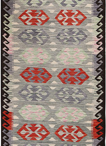 Multi Colored Kilim 3' 5 x 6' 6 - SKU 70109