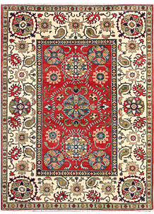Red Kazak 4' 10 x 6' 6 - SKU 70257