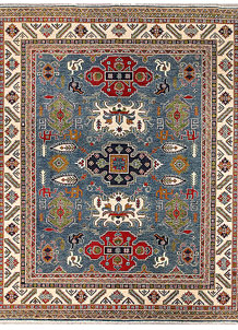 Steel Blue Kazak 8' 1 x 9' 8 - SKU 70290