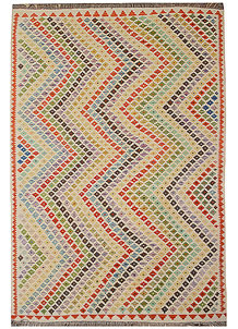 Multi Colored Kilim 6' 4 x 9' 8 - No. 70322