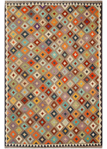 Multi Colored Kilim 6' 5 x 9' 9 - No. 70325