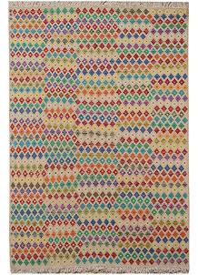Multi Colored Kilim 6' 8 x 9' 4 - No. 70327