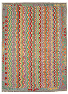 Multi Colored Kilim 6' 11 x 9' 7 - No. 70330