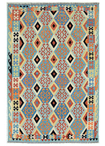 Multi Colored Kilim 6' 9 x 9' 11 - No. 70331