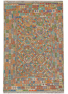 Multi Colored Kilim 6' 7 x 9' 5 - No. 70336