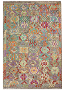 Multi Colored Kilim 6' 7 x 9' 11 - No. 70337