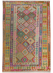 Multi Colored Kilim 6' 7 x 9' 5 - No. 70346