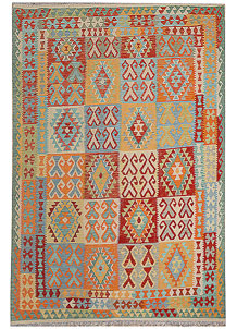 Multi Colored Kilim 6' 7 x 10' - No. 70351