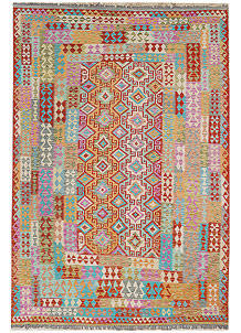 Multi Colored Kilim 6' 7 x 9' 11 - No. 70352