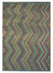 Multi Colored Kilim 6' 9 x 10' - No. 70359
