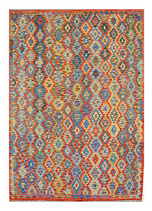 Multi Colored Kilim 7' 1 x 9' 8 - No. 70366