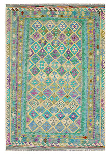 Multi Colored Kilim 6' 9 x 9' 11 - No. 70369