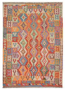 Multi Colored Kilim 6' 7 x 9' 4 - No. 70374