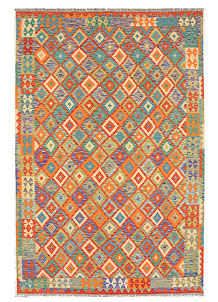 Multi Colored Kilim 6' 7 x 9' 10 - No. 70384