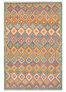 Multi Colored Kilim 6' 7 x 9' 8 - No. 70393