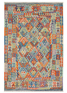 Multi Colored Kilim 6' 10 x 9' 6 - No. 70394