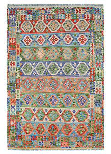 Multi Colored Kilim 6' 9 x 9' 10 - No. 70395