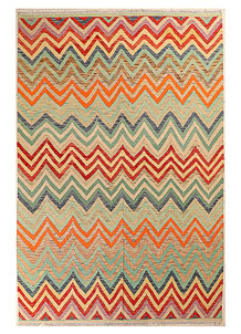 Multi Colored Kilim 6' 10 x 9' 7 - No. 70396